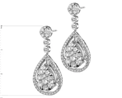 Discount Apart Kolczyki z białego złota z brylantami - 2,29 ct - próba 585