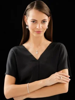 Discount Apart Kolczyki z białego złota z brylantami - 2,29 ct - próba 585