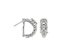 Fope Kolczyki z białego złota z brylantami - 0,10 ct - próba 750< Kolczyki Z Diamentami