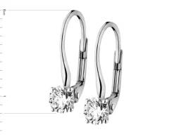 Apart Kolczyki z białego złota z brylantami - SI2/H - 0,70 ct - próba 585< Kolczyki Z Diamentami