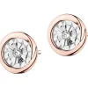 Outlet Apart Kolczyki z różowego i białego złota z brylantami - 0,04 ct - próba 585
