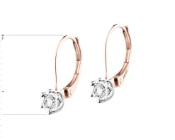Apart Kolczyki z różowego i białego złota z brylantami - 0,15 ct - próba 585< Wszystkie