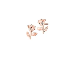 Apart Kolczyki z różowego złota z diamentami - róże - 0,006 ct - próba 375< Wszystkie
