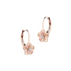 Hot Apart Kolczyki z różowego złota z diamentami - kwiaty - 0,01 ct - próba 375