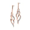 Discount Apart Kolczyki z różowego złota z diamentami - 0,13 ct - próba 585