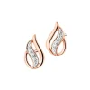 Online Apart Kolczyki z różowego złota z brylantami - 0,01 ct - próba 375