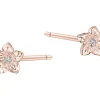 Apart Kolczyki z różowego złota z diamentami - kwiaty - 0,008 ct - próba 585< Wszystkie