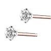 Clearance Apart Kolczyki z różowego złota z diamentami - 0,006 ct - próba 375