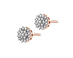 Apart Kolczyki z różowego złota z diamentami - 0,12 ct - próba 585< Wszystkie