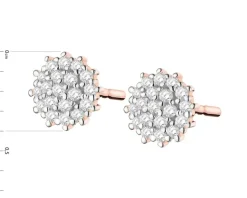 New Apart Kolczyki z różowego złota z diamentami - 0,09 ct - próba 585