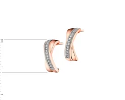 Apart Kolczyki z różowego złota z diamentami - 0,08 ct - próba 585< Kolczyki Z Diamentami