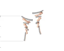 Apart Kolczyki z różowego złota z diamentami - 0,15 ct - próba 585< Kolczyki Z Diamentami
