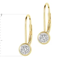 Apart Kolczyki z żółtego i białego złota z brylantami - 0,17 ct - próba 585< Wszystkie