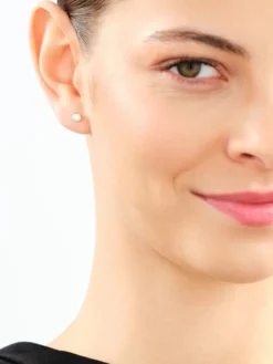 Online Apart Kolczyki z żółtego i białego złota z brylantami - 0,28 ct - próba 585