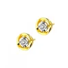 Hot Apart Kolczyki z żółtego i białego złota z brylantami - 0,05 ct - próba 375