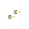 Outlet Apart Kolczyki z żółtego i białego złota z brylantami - 0,02 ct - próba 585