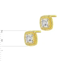 Outlet Apart Kolczyki z żółtego i białego złota z diamentami - 0,30 ct - próba 585