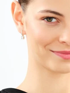 Apart Kolczyki z żółtego i białego złota z diamentami - 0,27 ct - próba 585