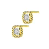 Online Apart Kolczyki z żółtego i białego złota z diamentami - 0,13 ct - próba 585