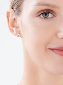 Online Apart Kolczyki z żółtego i białego złota z diamentami - 0,13 ct - próba 585