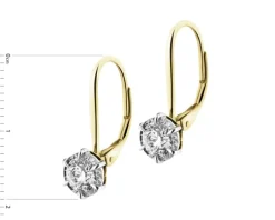 Clearance Apart Kolczyki z żółtego i białego złota z brylantami - SI2/H - 1,00 ct - próba 585