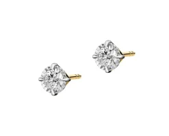 Apart Kolczyki z żółtego i białego złota z brylantami - 0,16 ct - próba 585< Wszystkie