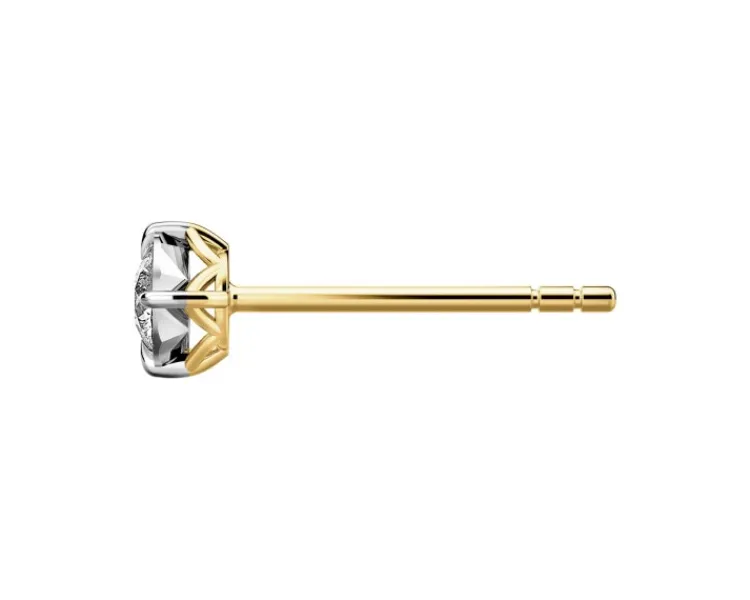 Apart Kolczyki z żółtego i białego złota z brylantami - 0,16 ct - próba 585< Wszystkie