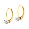 Sale Apart Kolczyki z żółtego i białego złota z brylantami - 0,05 ct - próba 585