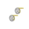 Best Apart Kolczyki z żółtego i białego złota z diamentami - 0,12 ct - próba 585