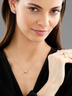 Discount Apart Kolczyki z żółtego i białego złota z brylantami - SI2/H - 0,68 ct - próba 585
