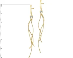 Outlet Apart Kolczyki z żółtego i białego złota z diamentami - 0,006 ct - próba 585