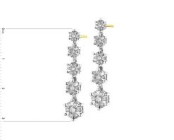 Hot Apart Kolczyki z żółtego i białego złota z brylantami - 0,99 ct - próba 585