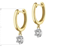 Apart Kolczyki z żółtego i białego złota z brylantami - 0,15 ct - próba 585< Wszystkie