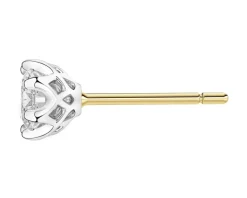 New Apart Kolczyki z żółtego i białego złota z brylantami - 1,00 ct - próba 585