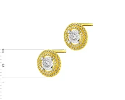 Apart Kolczyki z żółtego i białego złota z diamentami - 0,28 ct - próba 585