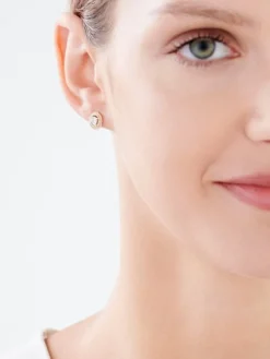 Apart Kolczyki z żółtego i białego złota z diamentami - 0,28 ct - próba 585