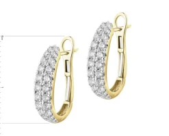 Apart Kolczyki z żółtego złota z brylantami - 0,93 ct - próba 585