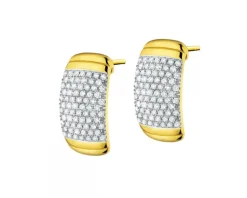 Apart Kolczyki z żółtego złota z brylantami - 0,60 ct - próba 585