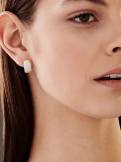 Apart Kolczyki z żółtego złota z brylantami - 0,60 ct - próba 585