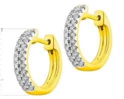 Apart Kolczyki z żółtego złota z brylantami - koła - 0,25 ct - próba 585< Wszystkie