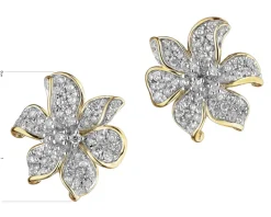 Apart Kolczyki z żółtego złota z brylantami - kwiaty - 0,60 ct - próba 585< Wszystkie