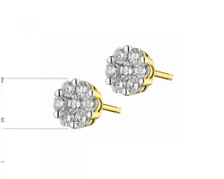 Apart Kolczyki z żółtego złota z brylantami - 0,41 ct - próba 585< Kolczyki Z Diamentami