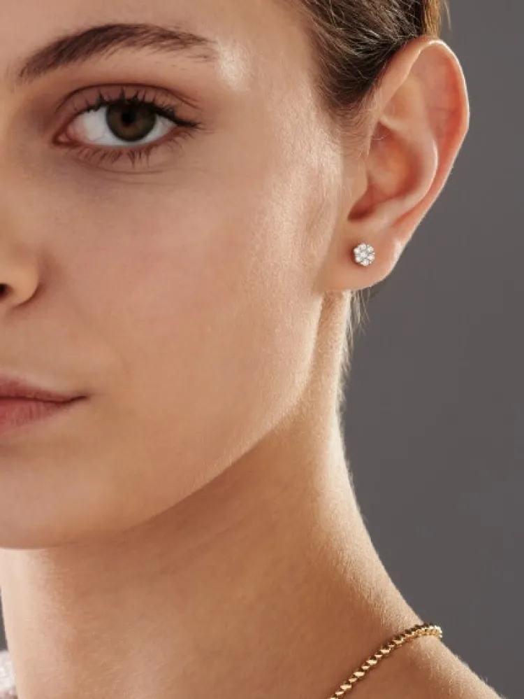 Apart Kolczyki z żółtego złota z brylantami - 0,41 ct - próba 585< Kolczyki Z Diamentami