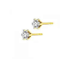 Outlet Apart Kolczyki z żółtego złota z brylantami - 0,36 ct - próba 750