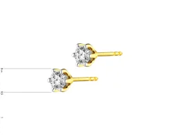 Outlet Apart Kolczyki z żółtego złota z brylantami - 0,36 ct - próba 750