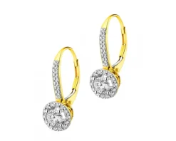 Online Apart Kolczyki z żółtego złota z brylantami - 0,86 ct - próba 750