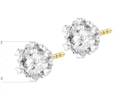 Apart Kolczyki z żółtego złota z brylantami - serca - 0,85 ct - próba 585< Wszystkie