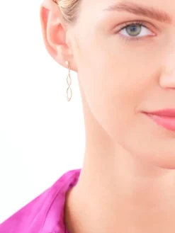 Clearance Apart Kolczyki z żółtego złota z brylantami - 0,008 ct - próba 585