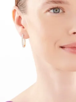 New Apart Kolczyki z żółtego złota z brylantami - koła - 0,93 ct - próba 585