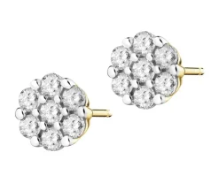 Online Apart Kolczyki z żółtego złota z brylantami laboratoryjnymi - 0,37 ct - próba 585